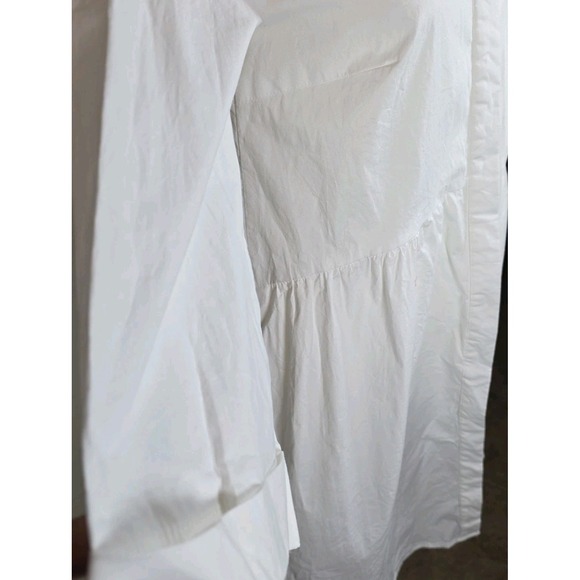 Tuckernuck Women's White Cotton Poplin Royal Shirt Dress Mini Length size M - Picture 4 of 12